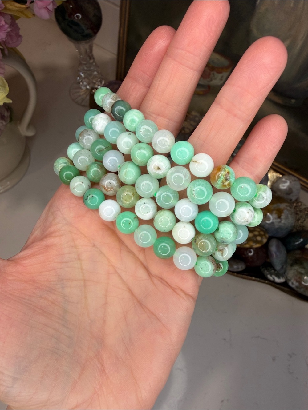 Chrysoprase Bracelet (listing is for one): B1215